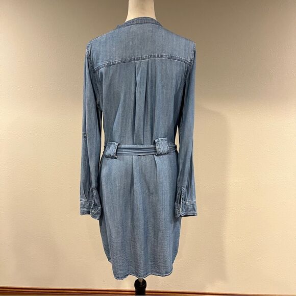 Harve Benard Blue Denim long sleeve button down Dress size medium - Picture 8 of 14